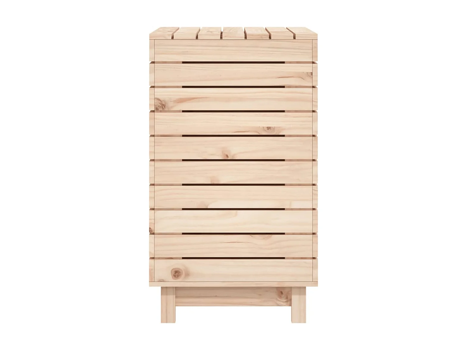 Panier à linge 88,5x44x76 bois massif de pin