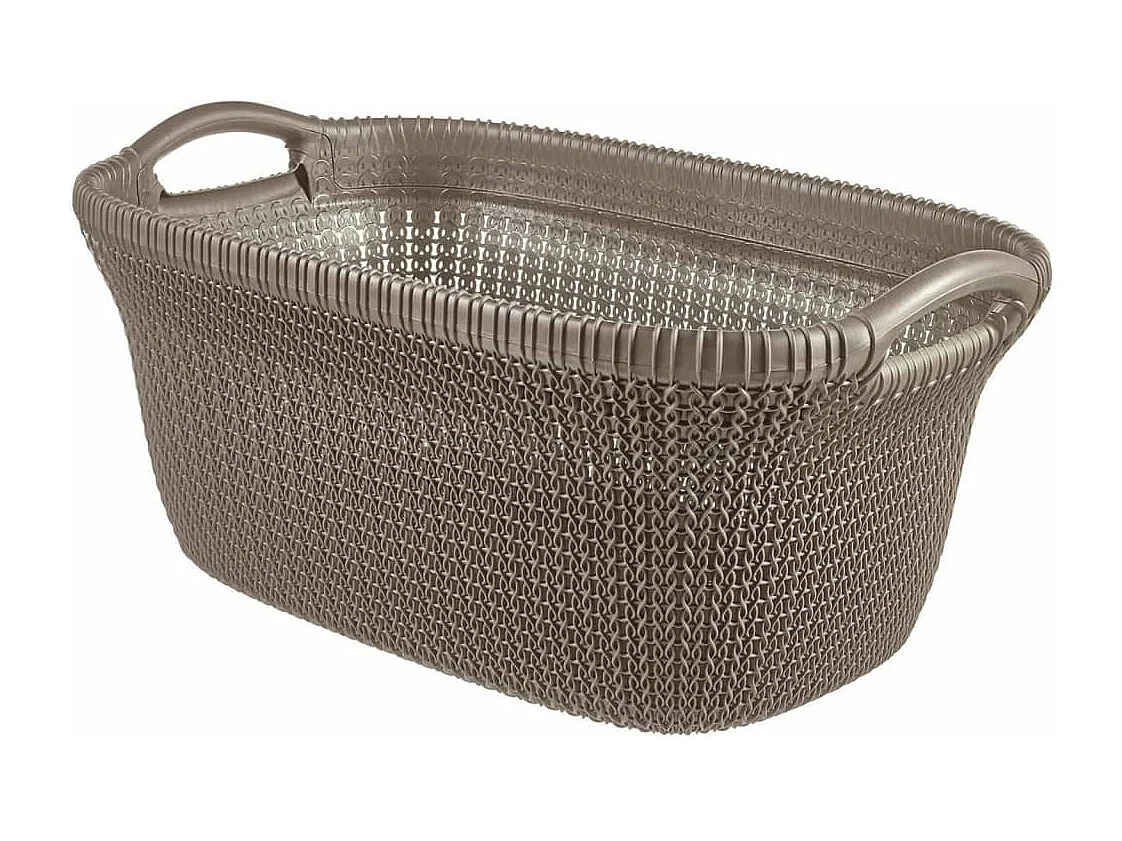 Curver Panier à linge Knit 40 L Marron métallique