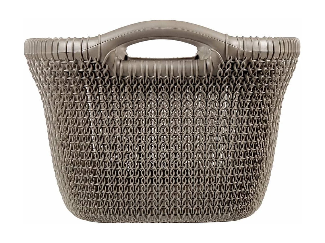 Curver Panier à linge Knit 40 L Marron métallique
