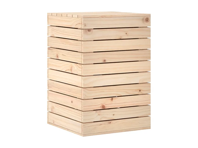 Panier à linge 44x44x66 bois massif de pin