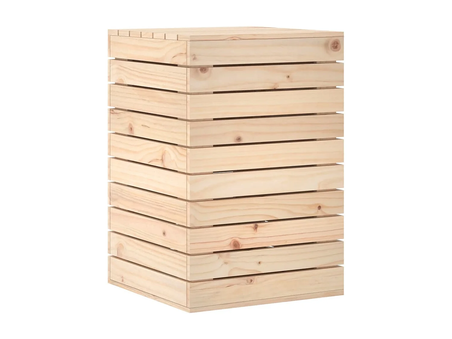 Panier à linge 44x44x66 bois massif de pin