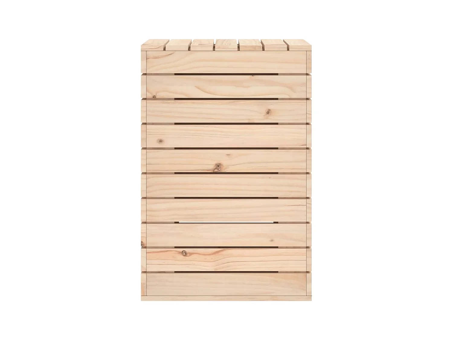 Panier à linge 44x44x66 bois massif de pin