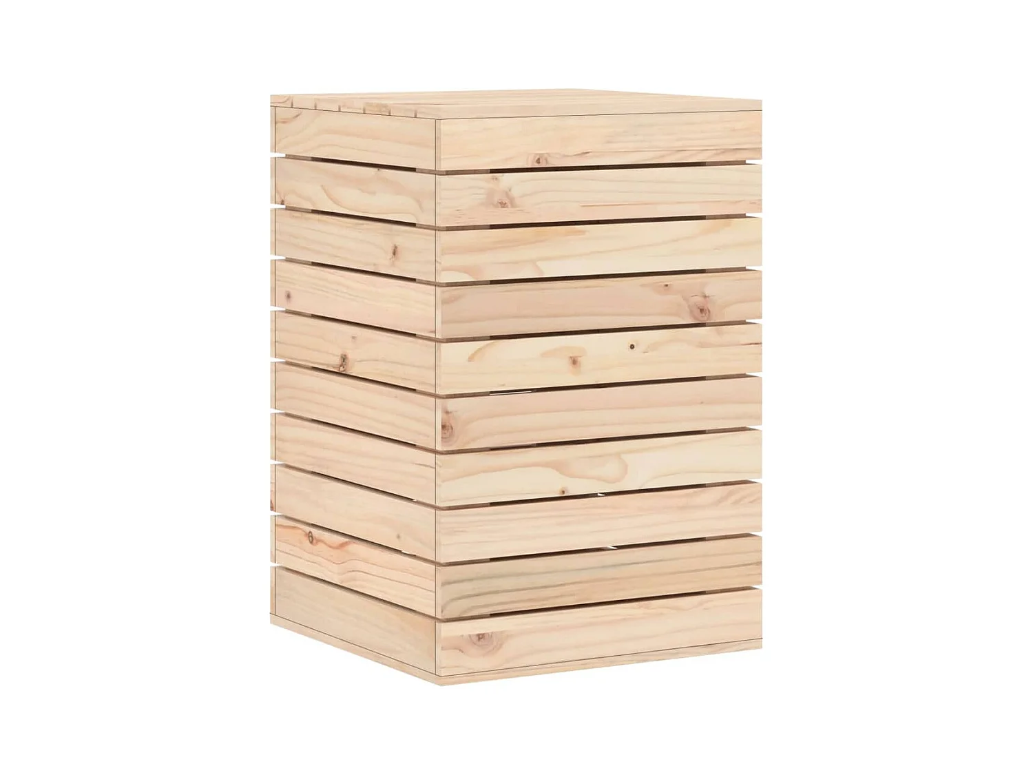 Panier à linge 44x44x66 bois massif de pin