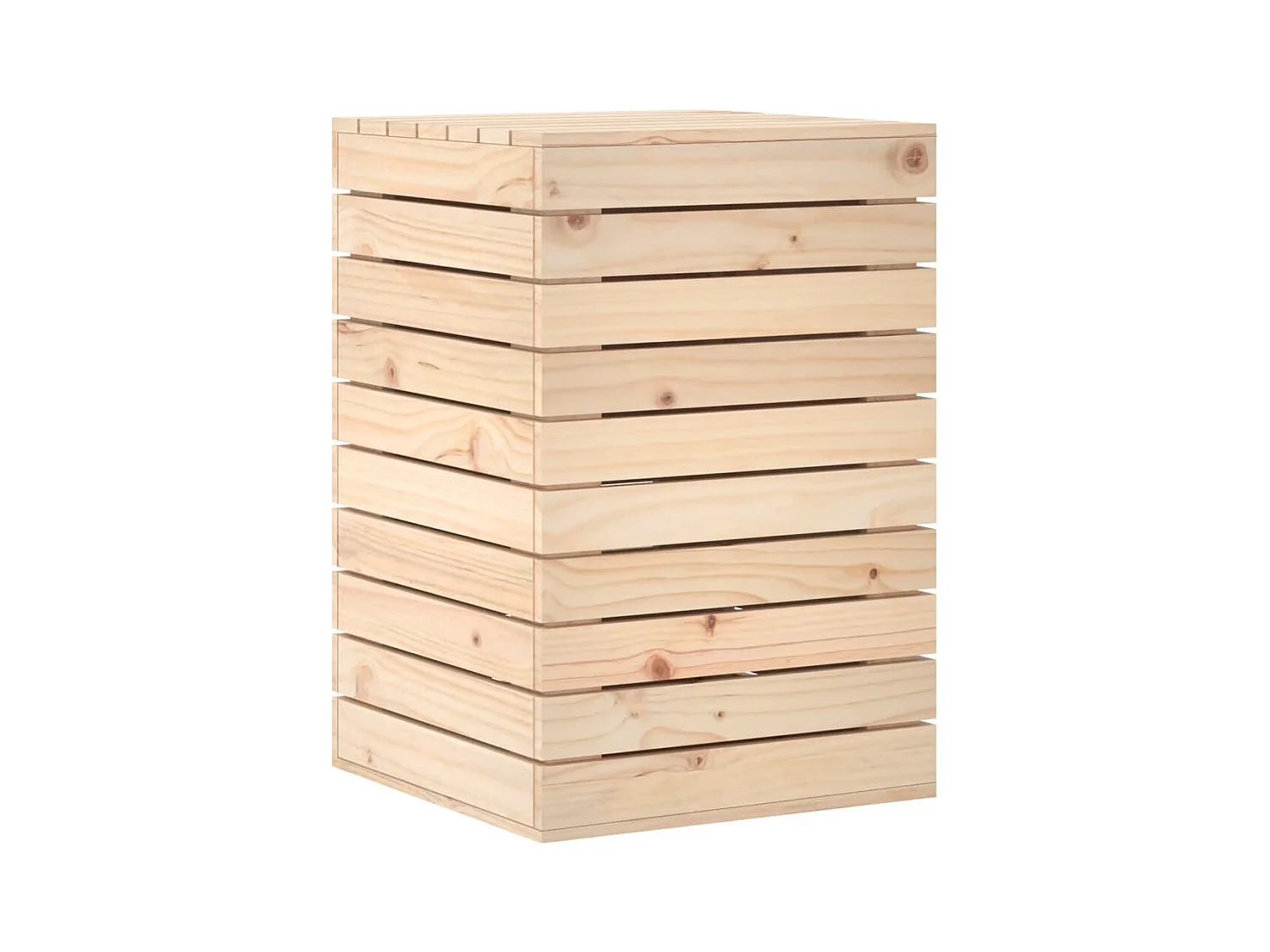 Panier à linge 44x44x66 bois massif de pin