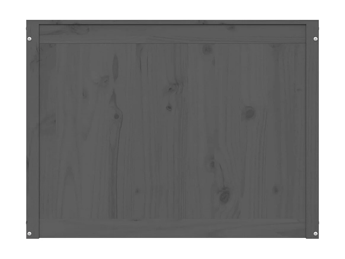 Boîte à linge Gris 88,5x44x66 Bois massif de pin