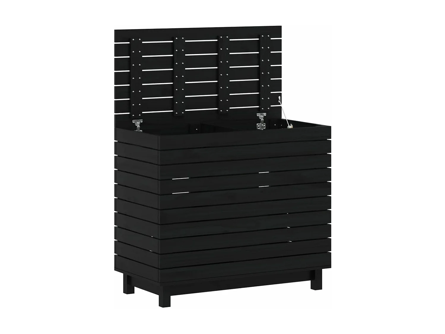 Panier à linge 88,5x44x76 bois massif de pin