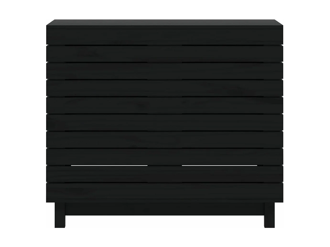 Panier à linge 88,5x44x76 bois massif de pin