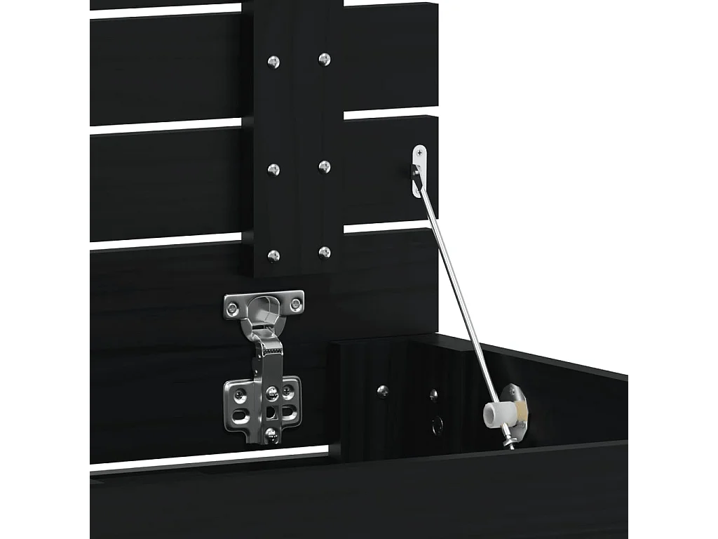 Panier à linge 88,5x44x76 bois massif de pin