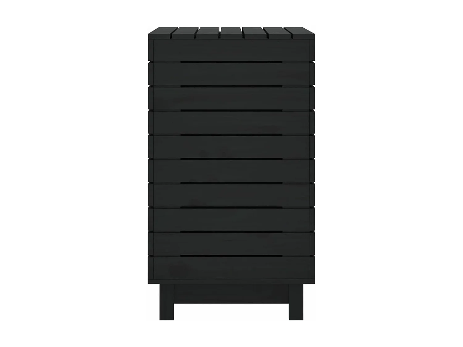 Panier à linge 88,5x44x76 bois massif de pin