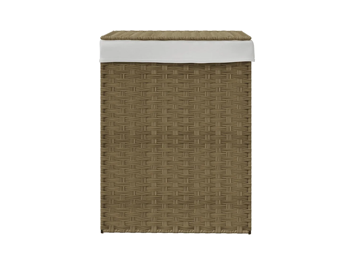 Panier à linge avec couvercle 46x33x60 résine tressée