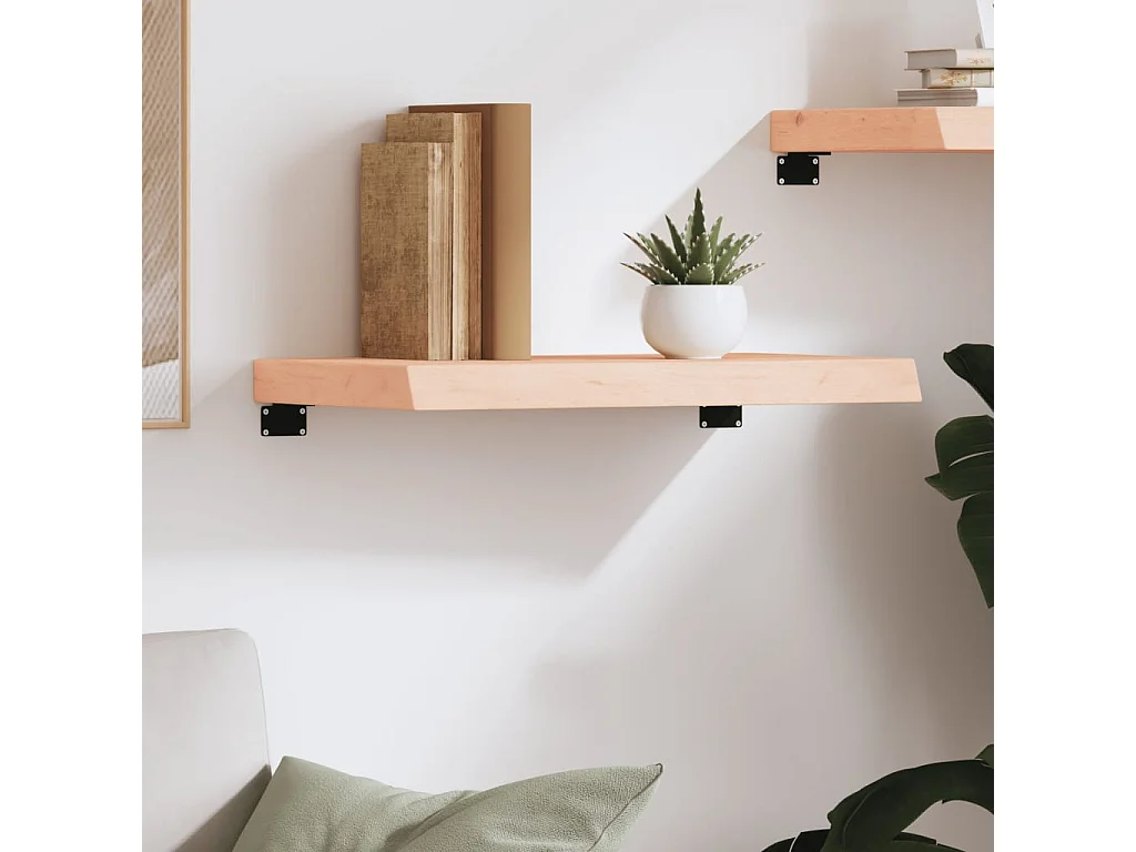 Étagère murale 60x30x(2-6) cm bois de chêne massif non traité