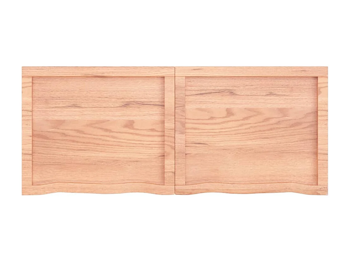 Étagère murale marron clair bois chêne massif traité