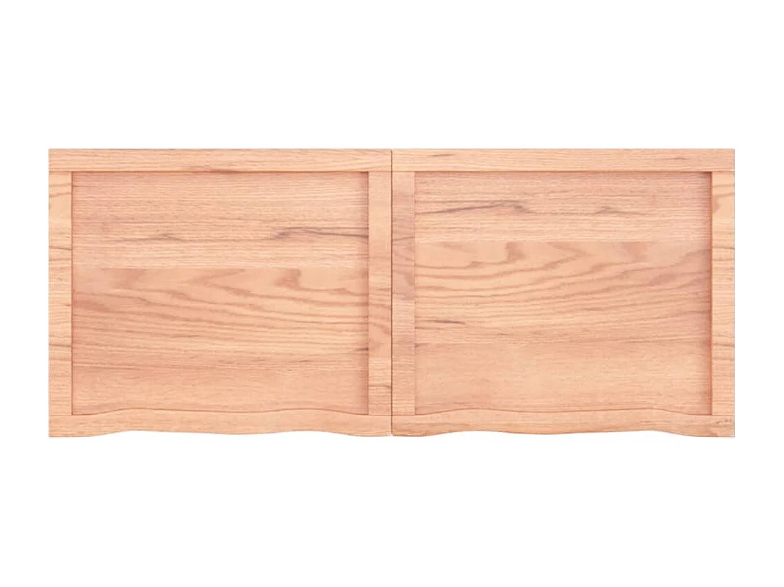 Étagère murale marron clair bois chêne massif traité