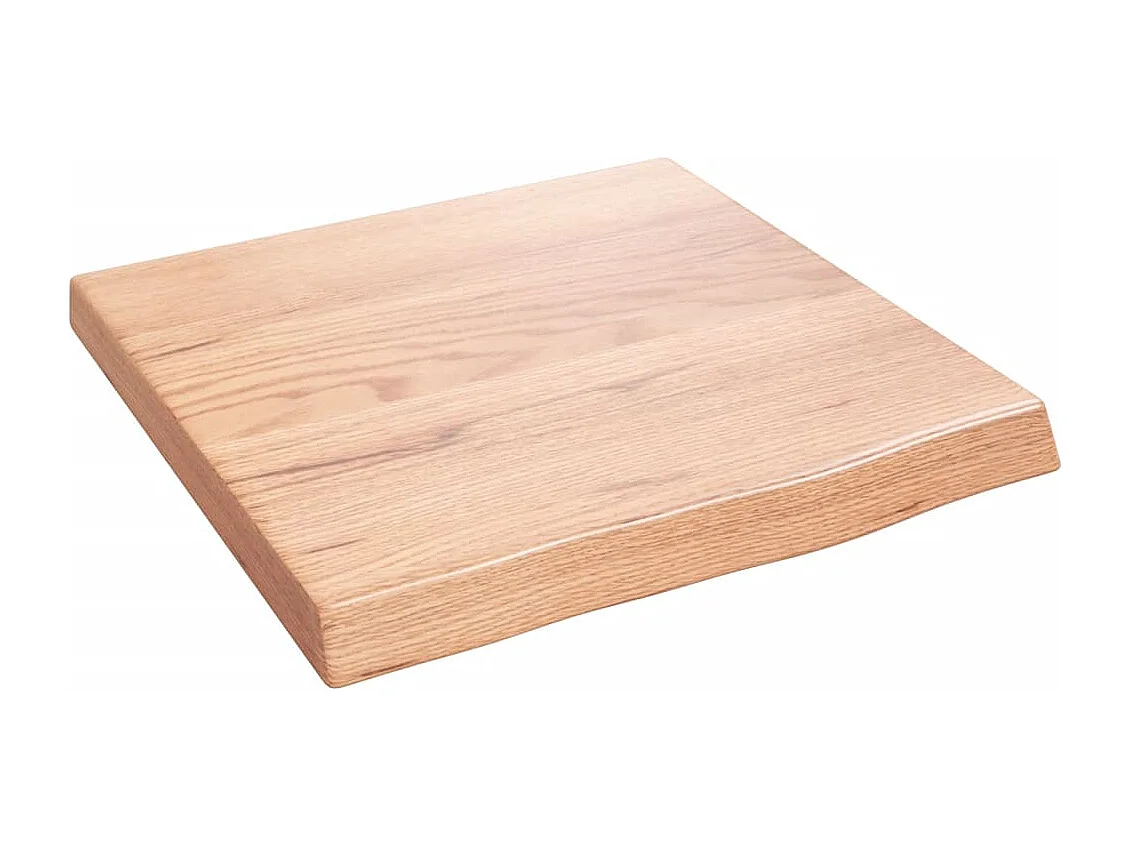 Étagère murale marron clair bois chêne massif traité