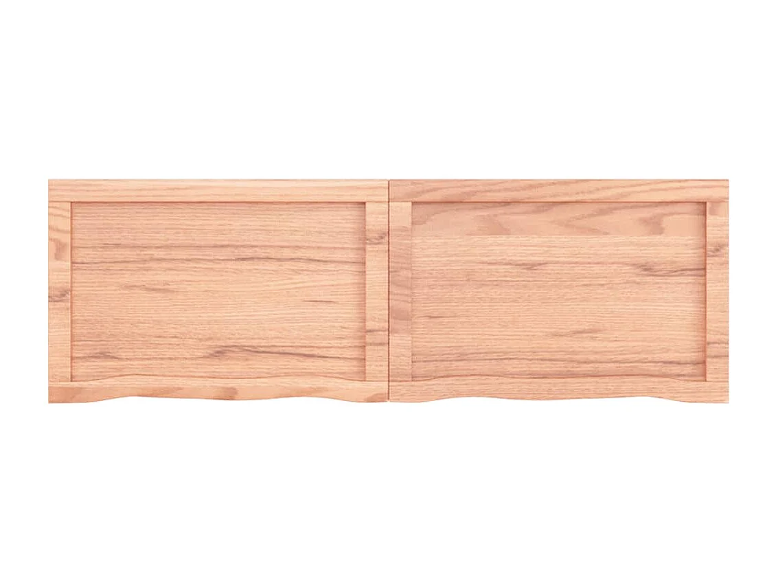 Étagère murale marron clair bois chêne massif traité