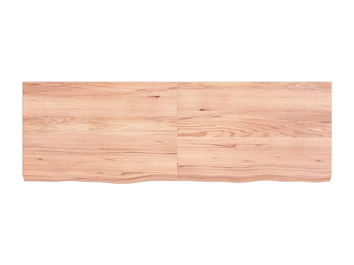 Étagère murale marron clair bois chêne massif traité