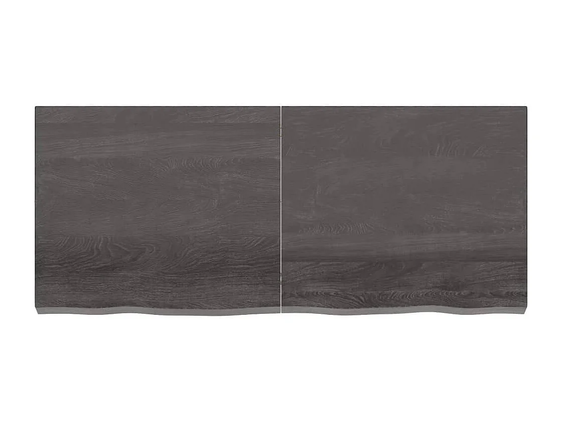 Étagère murale marron foncé bois chêne massif traité