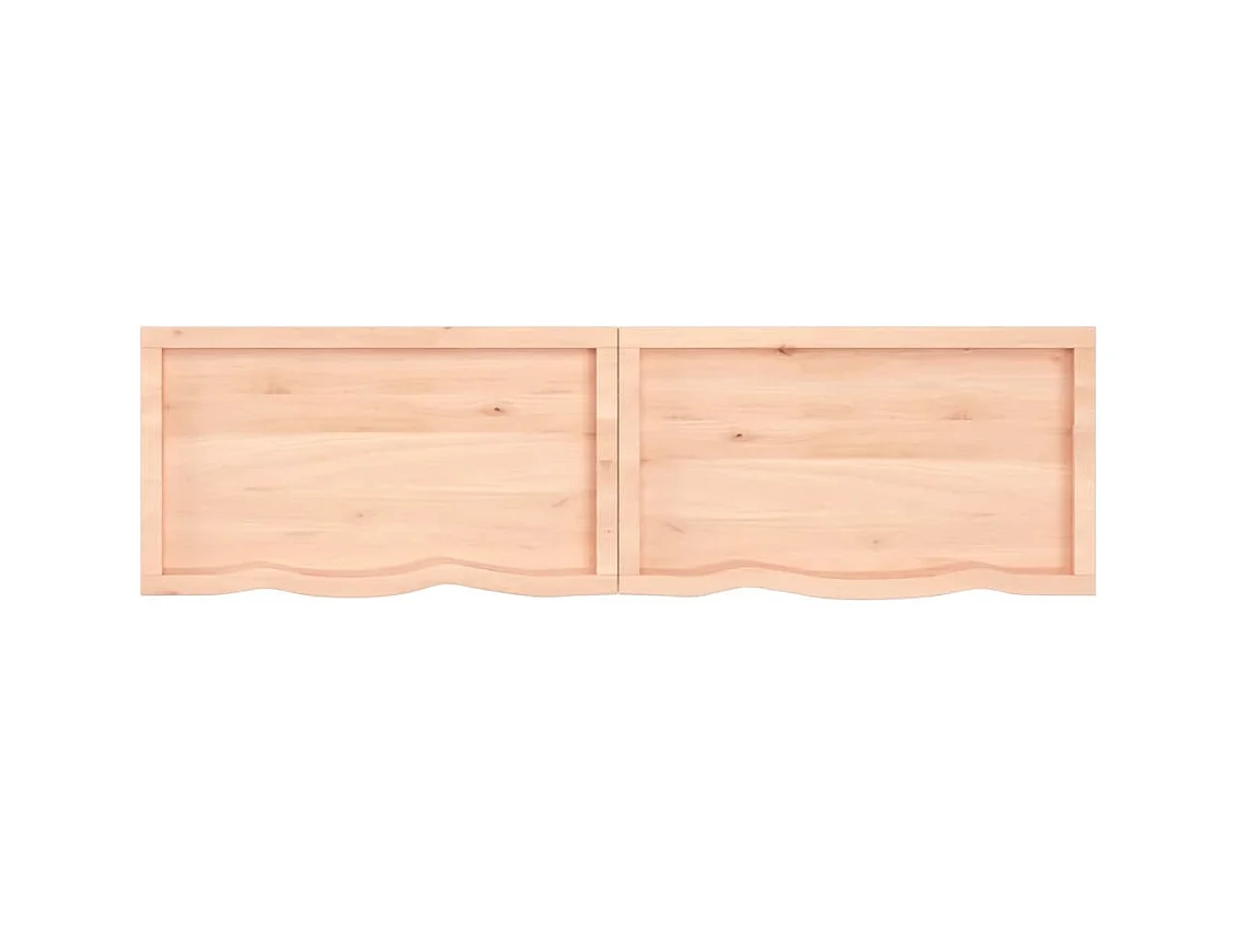 Étagère murale 200x50x(2-6) cm bois de chêne massif non traité