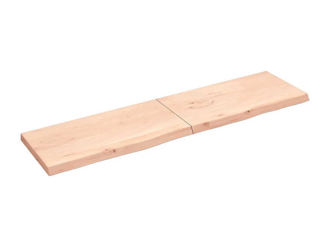 Étagère murale 200x50x(2-6) cm bois de chêne massif non traité