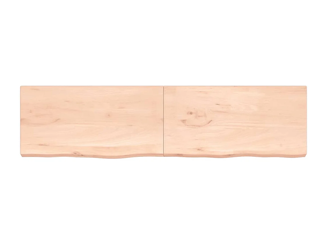 Étagère murale 200x50x(2-6) cm bois de chêne massif non traité