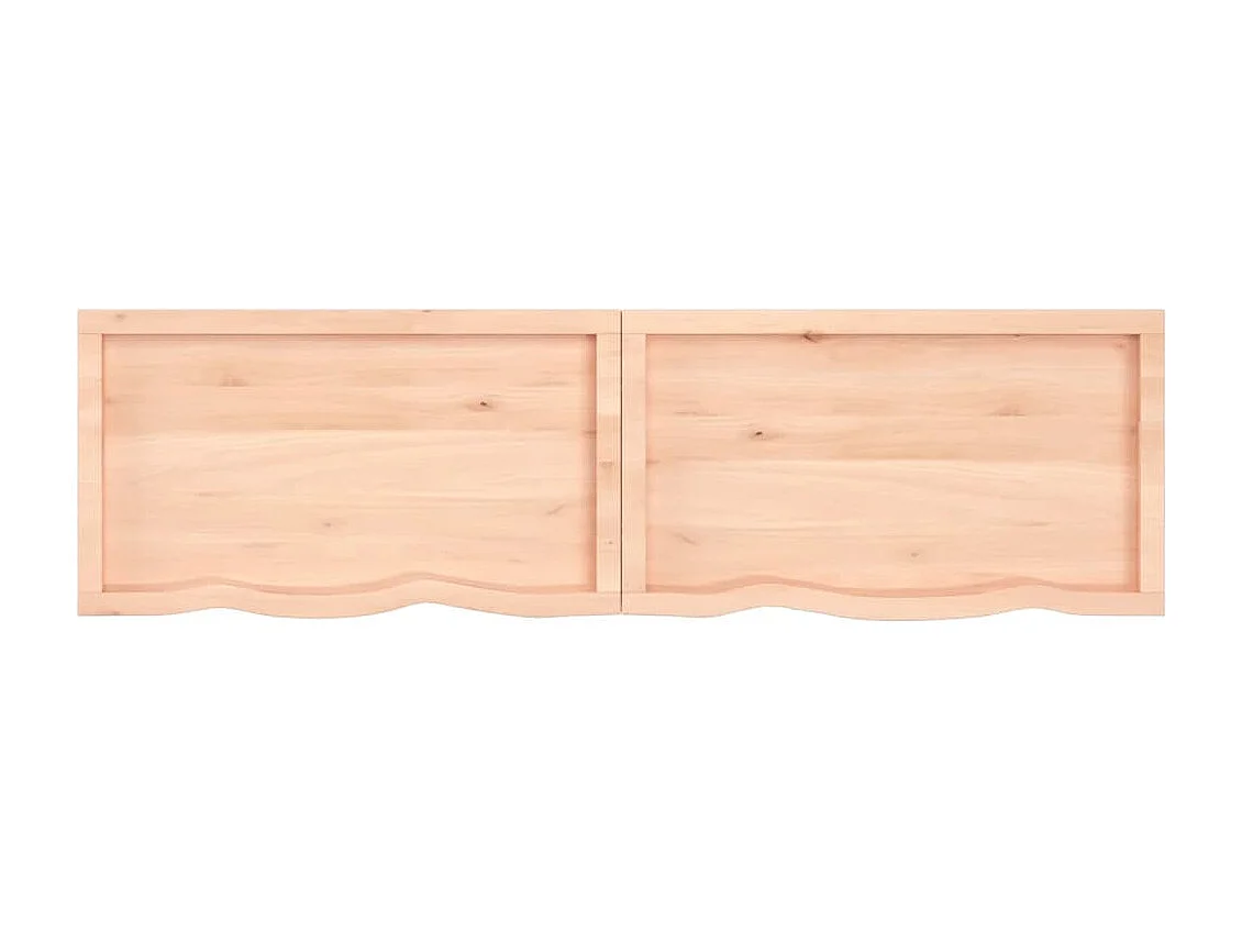 Étagère murale 200x50x(2-6) cm bois de chêne massif non traité