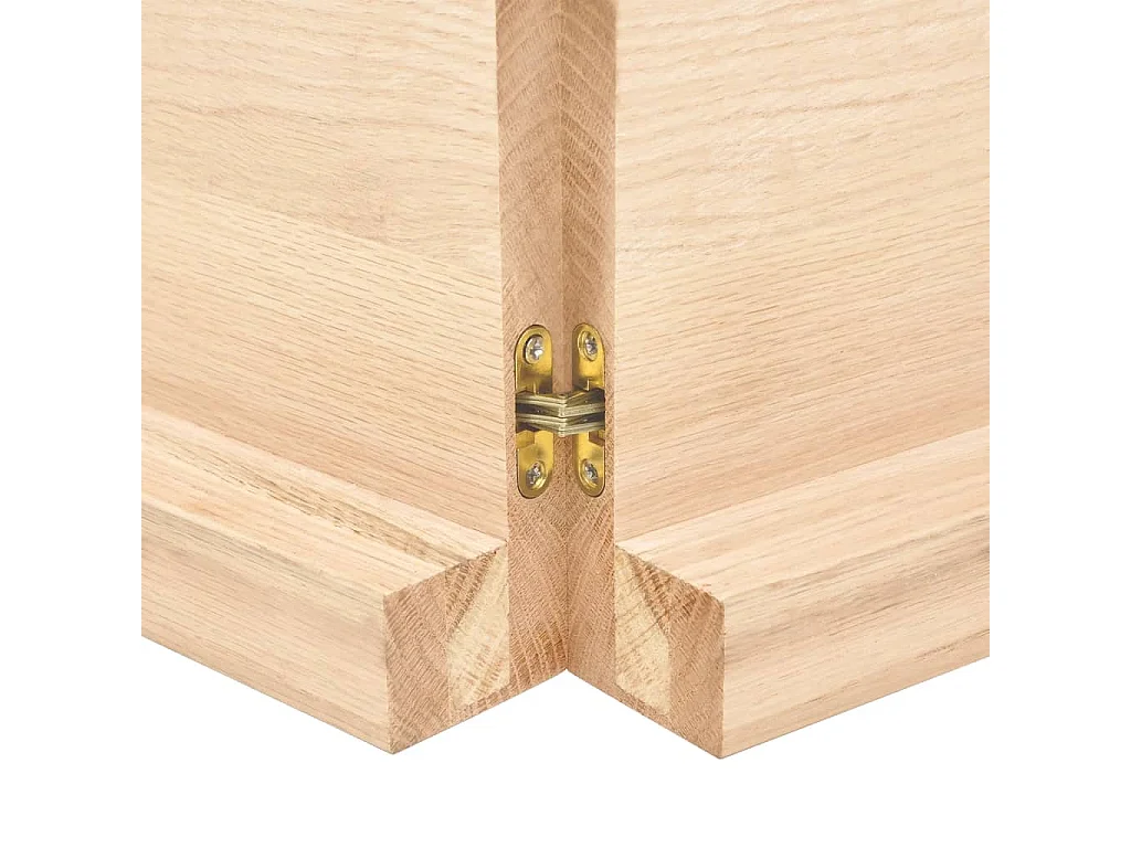 Étagère murale 200x50x(2-6) cm bois de chêne massif non traité