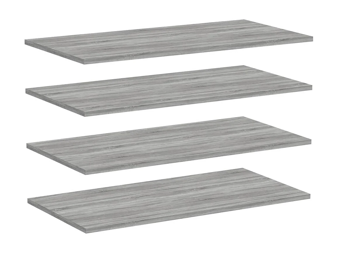 Étagères murales 4 pcs sonoma gris 80x40x1,5 bois ingénierie