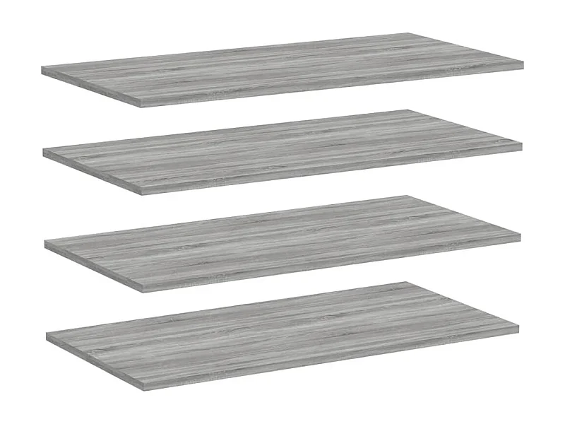 Étagères murales 4 pcs sonoma gris 80x40x1,5 bois ingénierie