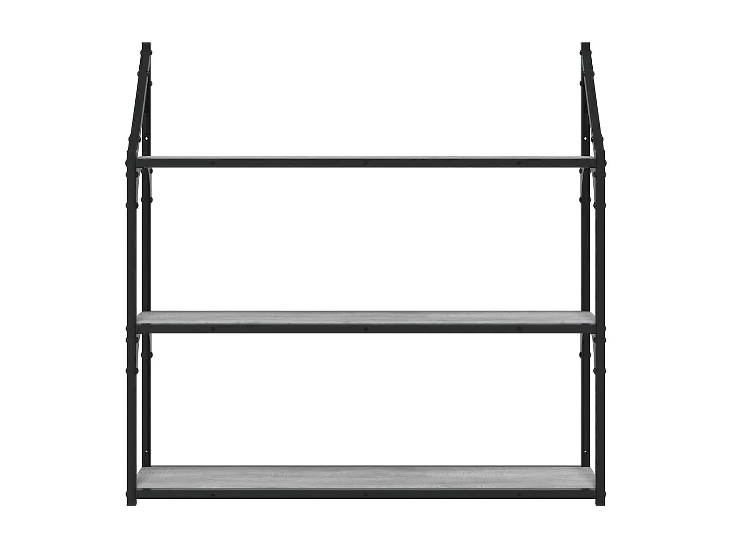 Étagère murale 3 niveaux sonoma gris 80x21x78,5