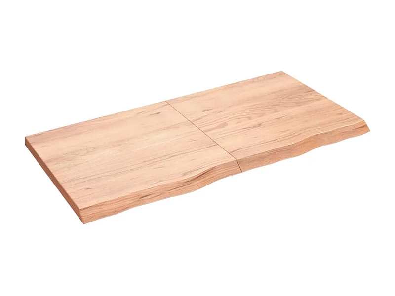 Étagère murale marron clair bois chêne massif traité