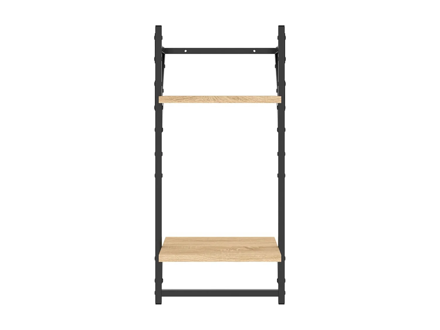 Ensemble d'étagères murales avec barres 6 pcs chêne sonoma