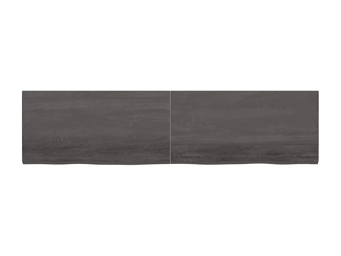 Étagère murale marron foncé bois chêne massif traité