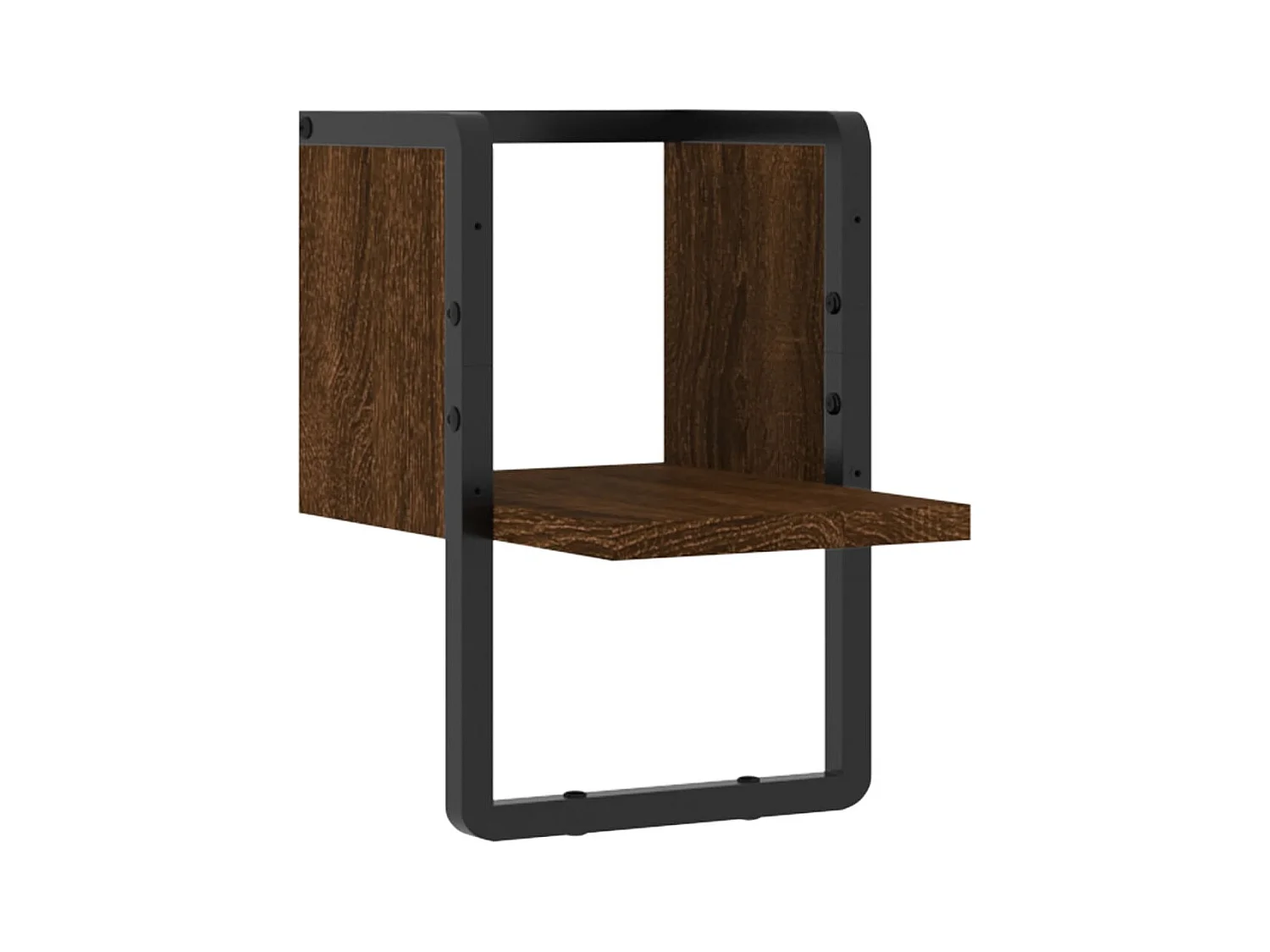 Étagère murale avec barre chêne marron 20x25x30