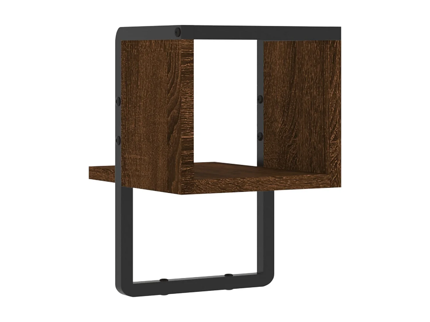 Étagère murale avec barre chêne marron 20x25x30