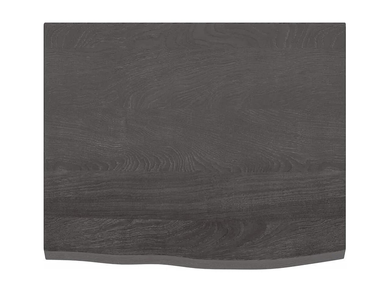 Étagère murale marron foncé 60x50x2 bois chêne massif traité
