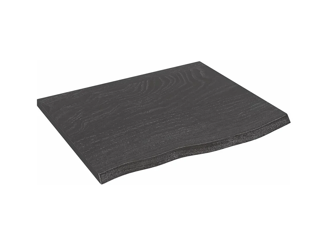 Étagère murale marron foncé 60x50x2 bois chêne massif traité