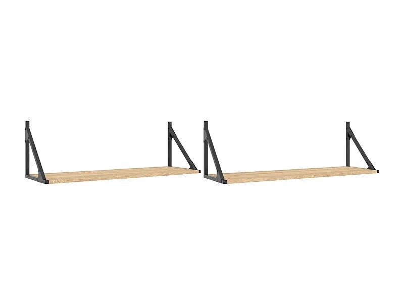Étagères murales 2 pcs chêne sonoma 80x25x25,5