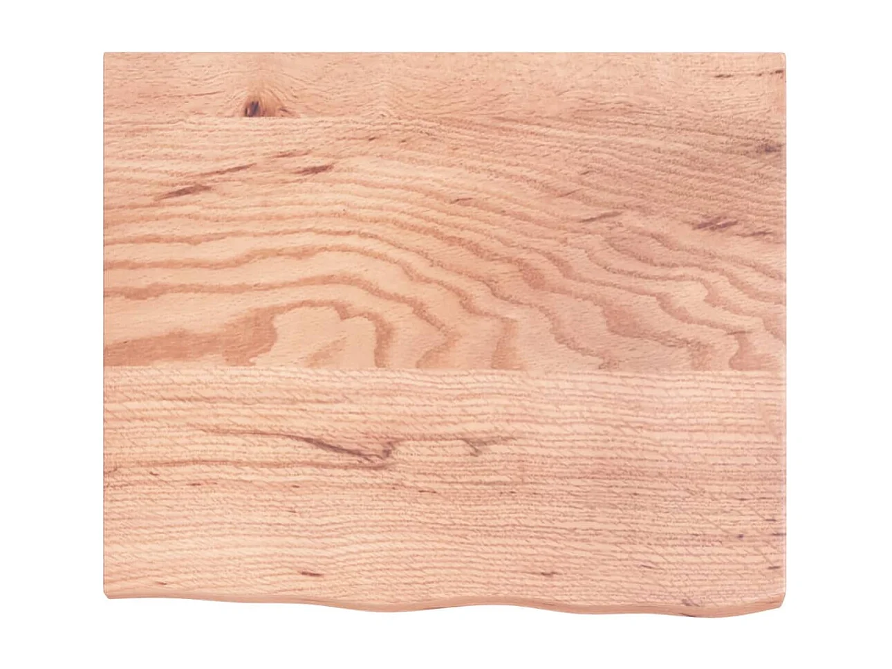 Étagère murale marron clair bois chêne massif traité