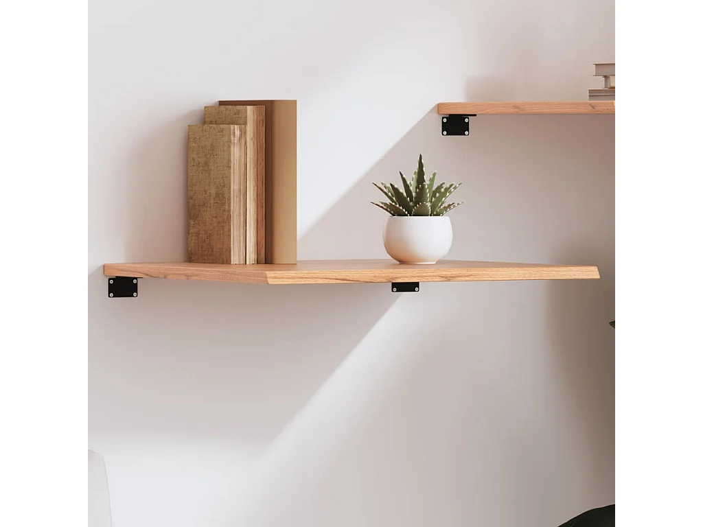 Étagère murale marron clair 60x60x2 bois chêne massif traité