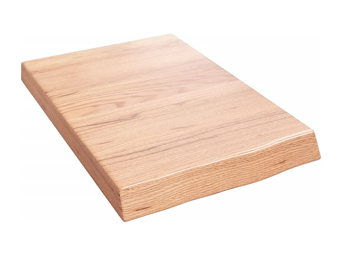 Étagère murale marron clair bois chêne massif traité