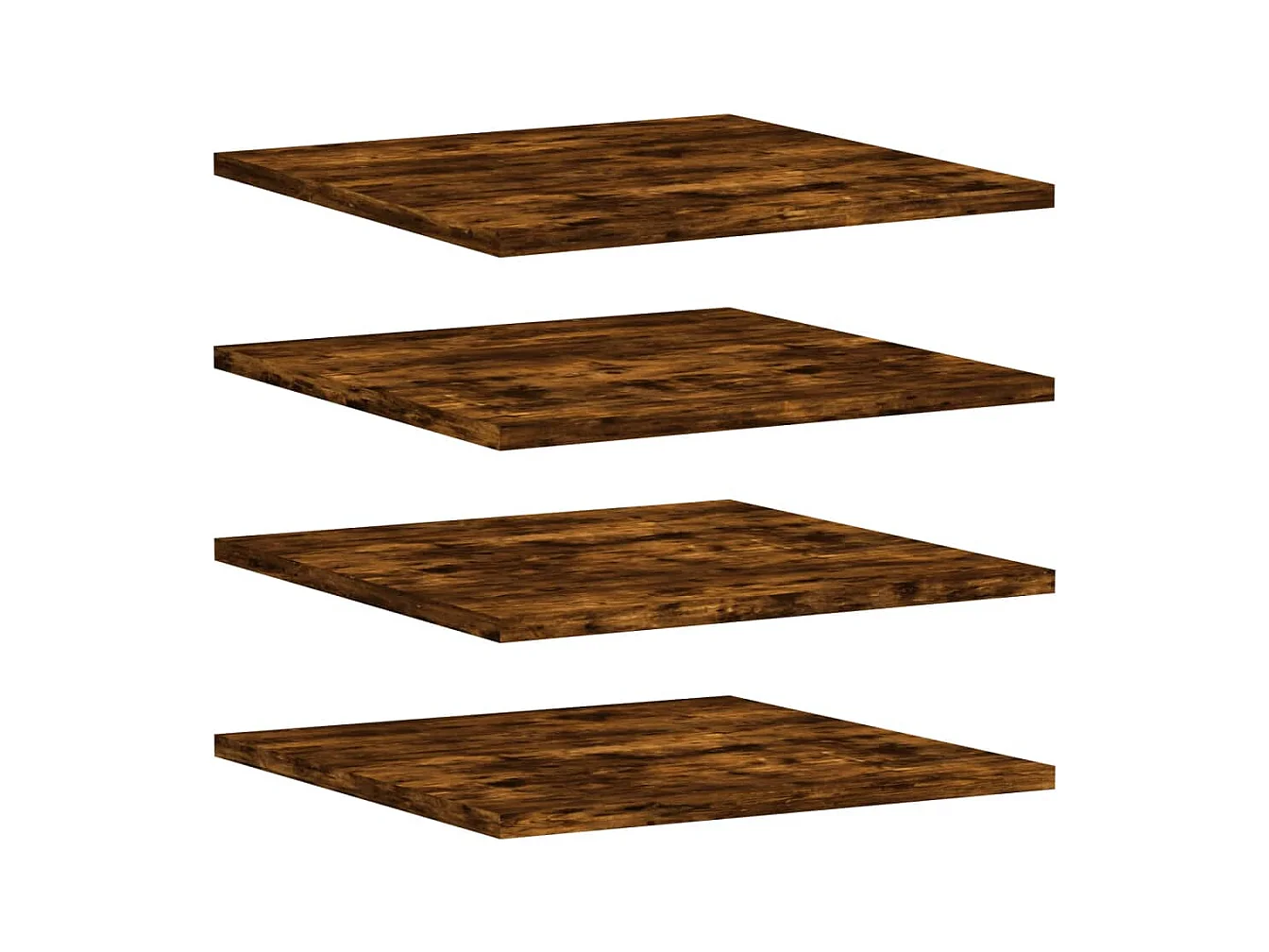 Étagères murales 4 pcs chêne fumé 40x50x1,5 bois d'ingénierie