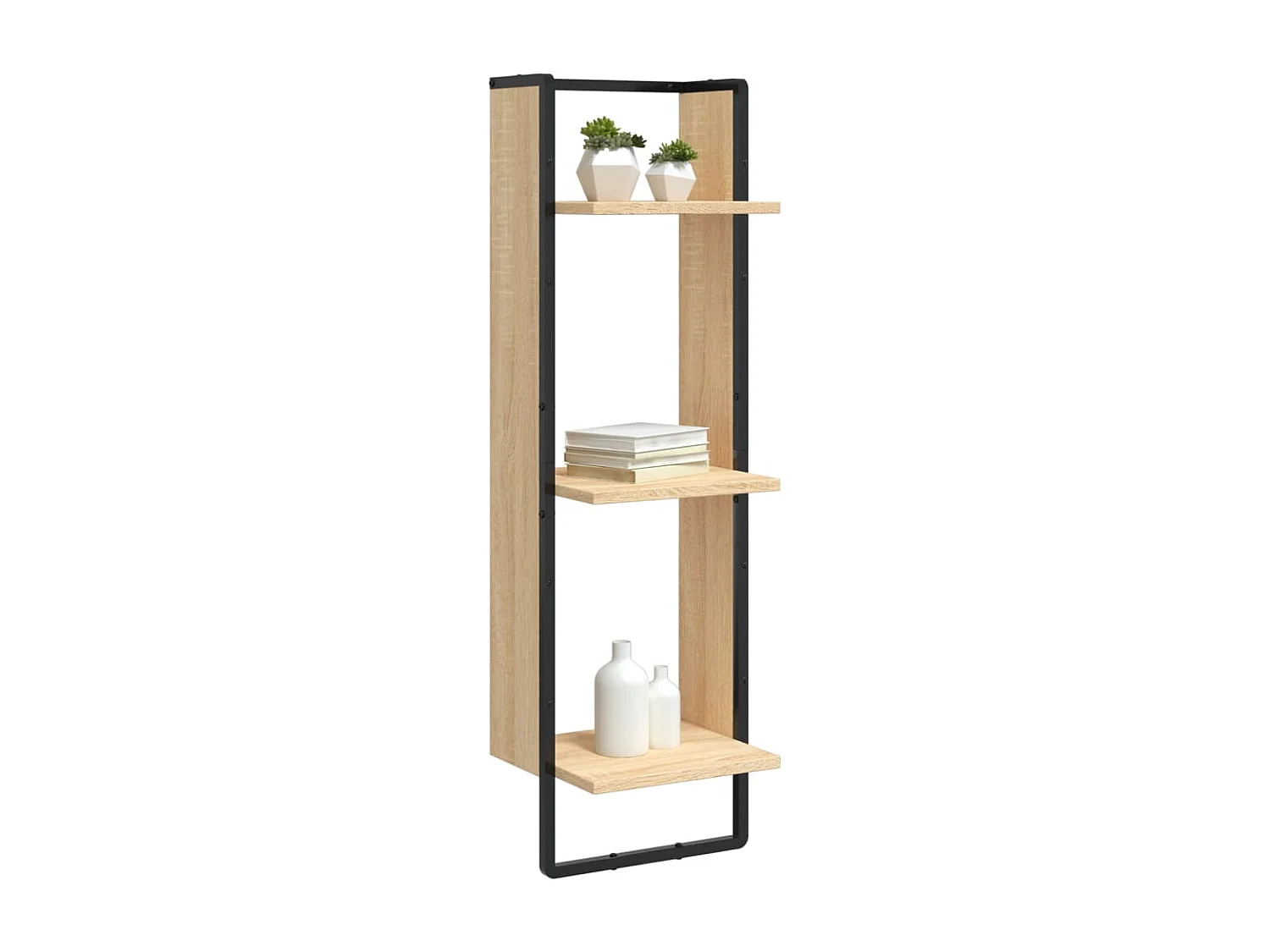 Étagère murale 3 niveaux chêne sonoma 30x25x100