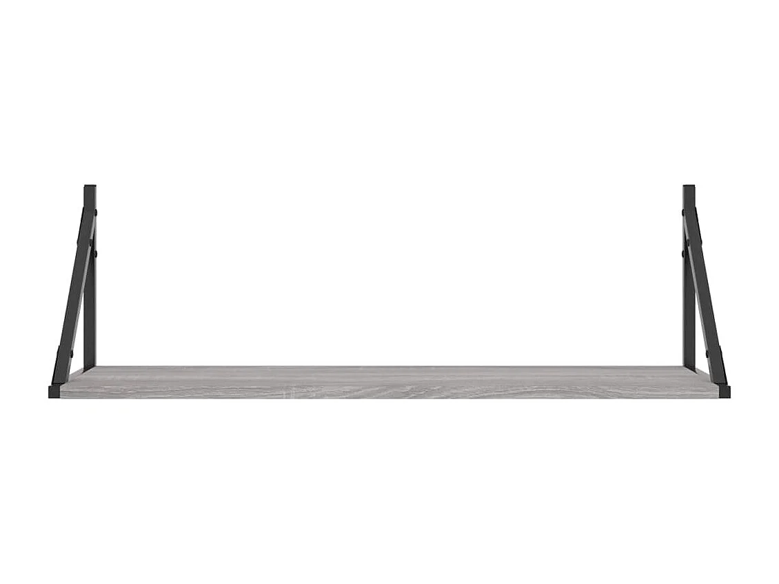 Étagères murales 2pcs sonoma gris 80x25x25,5 bois ingénierie