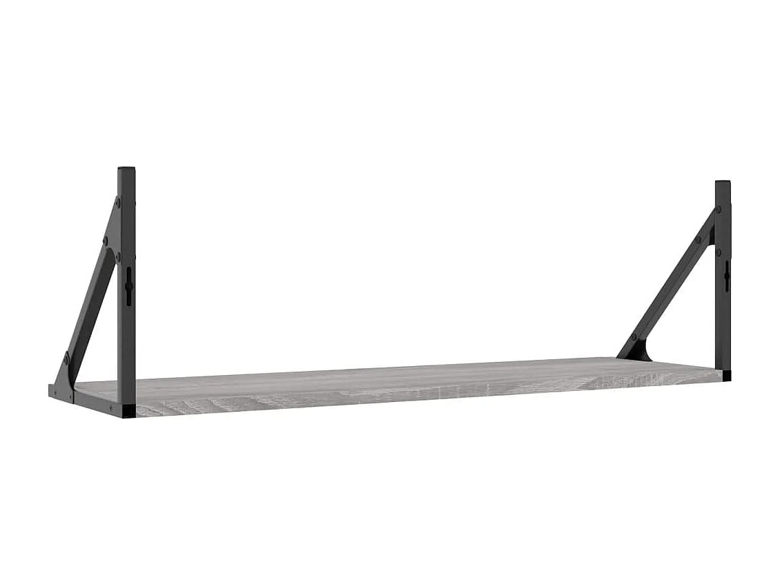 Étagères murales 2pcs sonoma gris 80x25x25,5 bois ingénierie