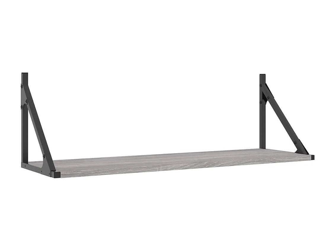 Étagères murales 2pcs sonoma gris 80x25x25,5 bois ingénierie