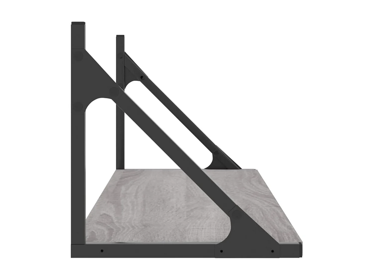 Étagères murales 2pcs sonoma gris 80x25x25,5 bois ingénierie