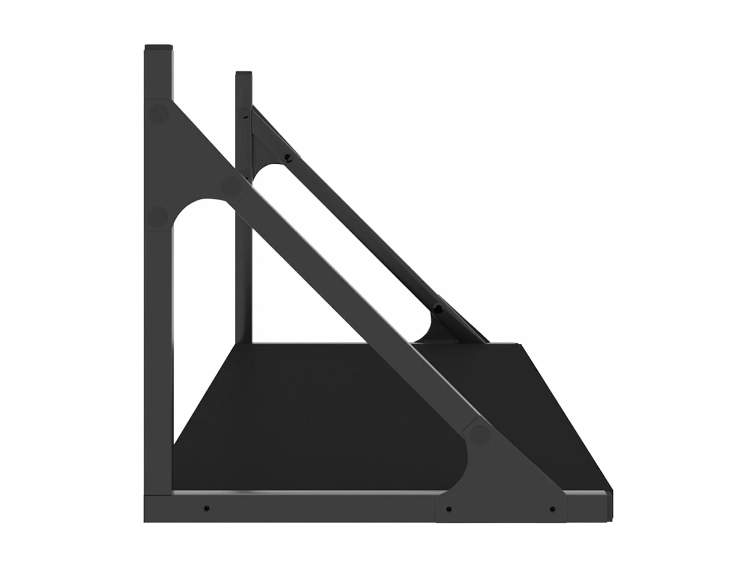 Wandschappen 2 st 80x25x25,5 cm bewerkt hout zwart