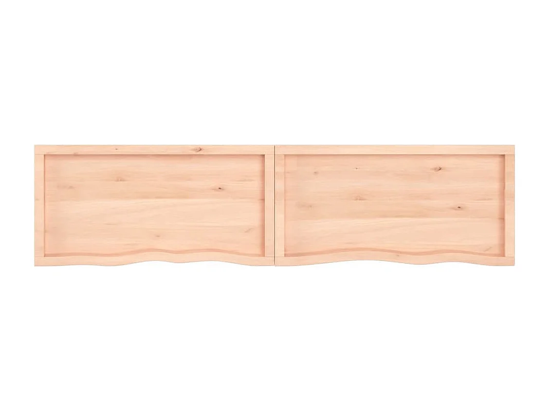 Étagère murale 220x50x(2-6) cm bois de chêne massif non traité