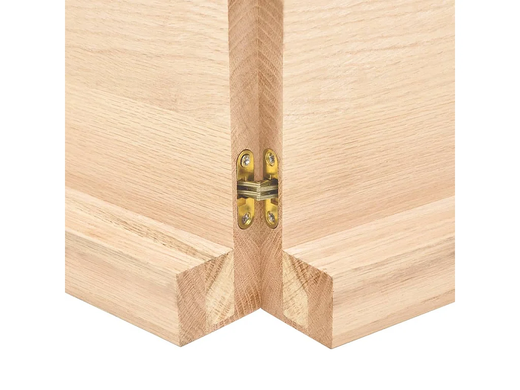 Étagère murale 220x50x(2-6) cm bois de chêne massif non traité
