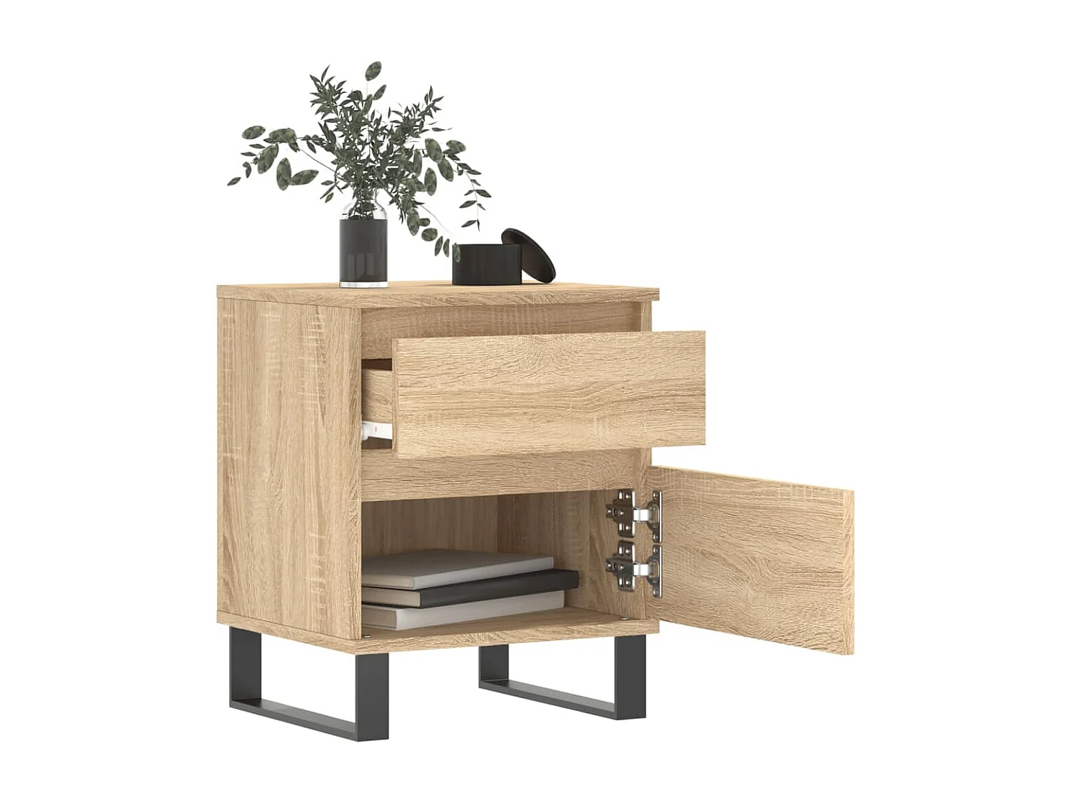 Tables de chevet 2 pcs chêne sonoma 40x35x50 bois ingénierie